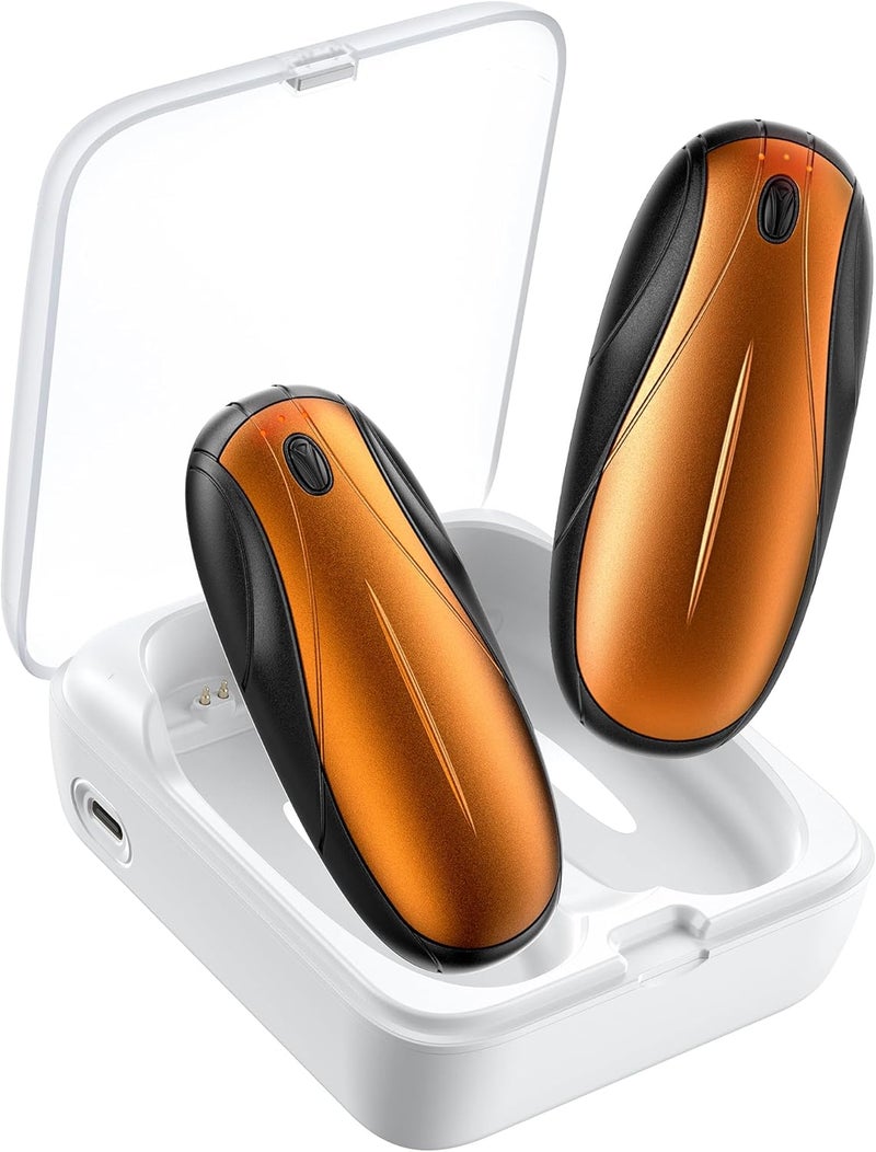 Yuegit Hand Warmers Rechargeable 2Pack,14000mAh Electric Hand Warmers with Charging Case,Quick Charge Portable Heater,Gifts for Christmas,Winter,Outdoor,Camping,Hunting Accessories - Image 1
